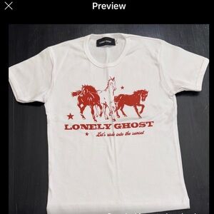 LONELY GHOST NWT SOLD OUT Horse Baby Tee
